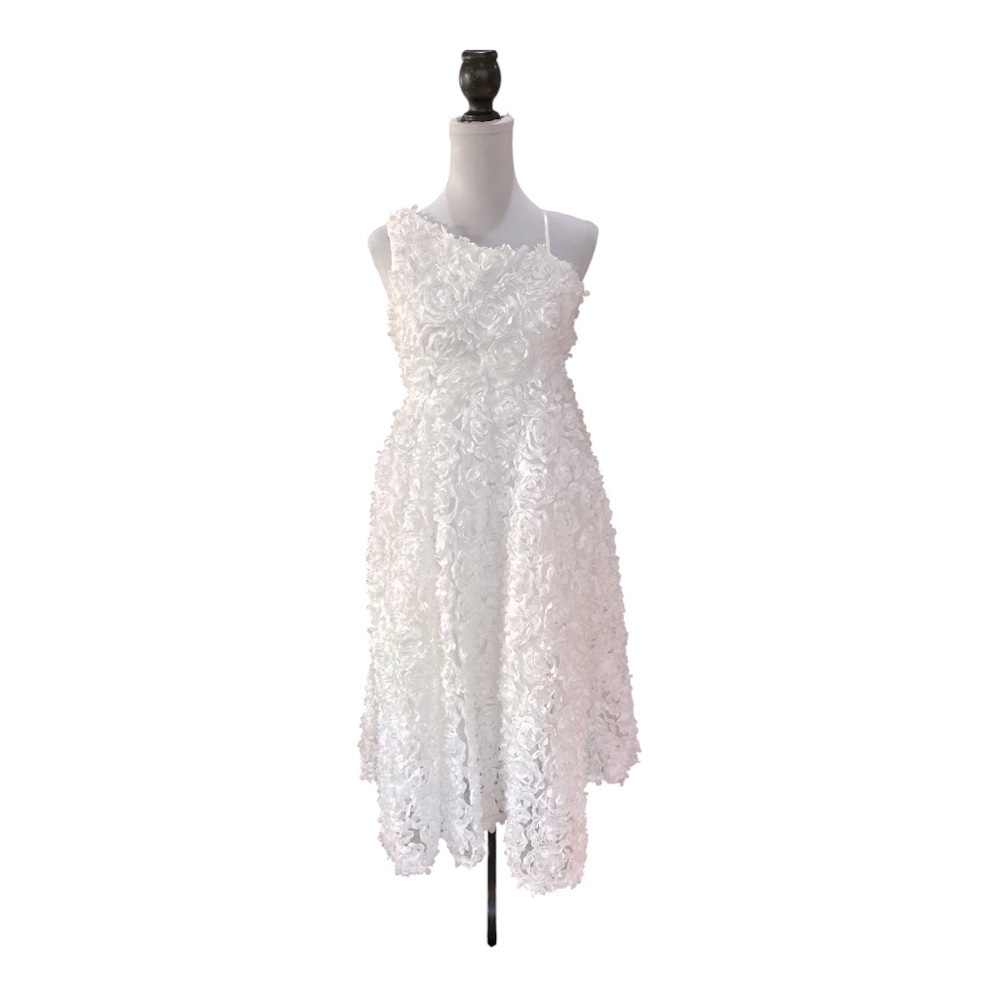 Alisa & Leo 3D Floral One-Shoulder Dress Girls 12Y